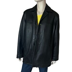 First Class Top Gun Black Leather Coat Jacket Genuine Leather Original Quality